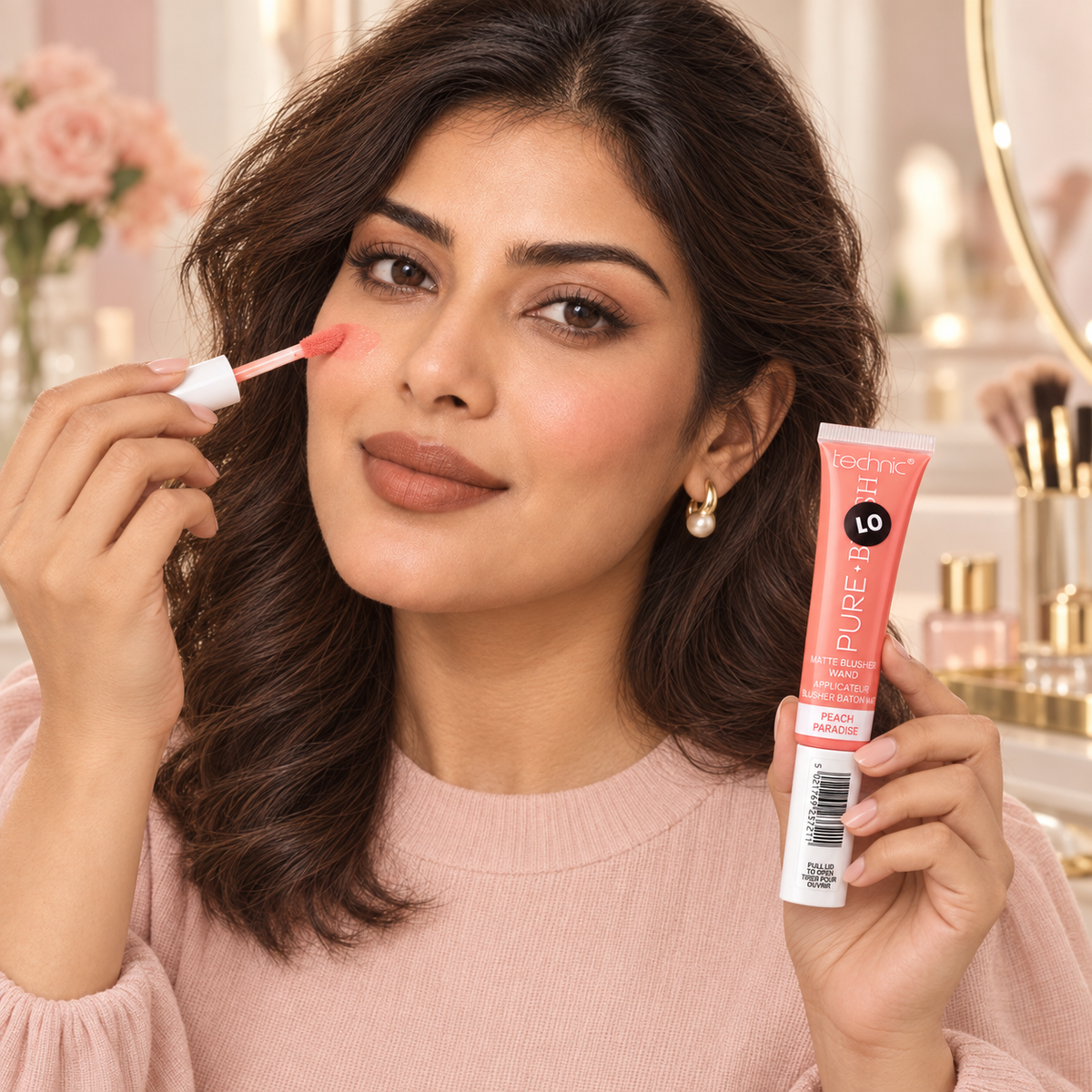 Technic Pure Blush Matte Blusher Wand – Peach Paradise