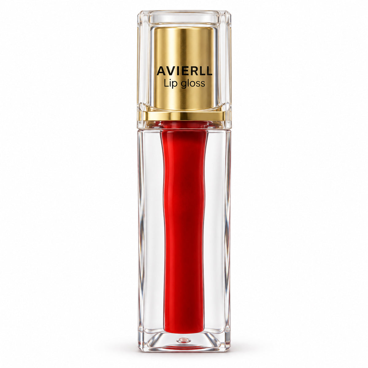 AVIERLL Red Lip Gloss pack shot in crystal bottle