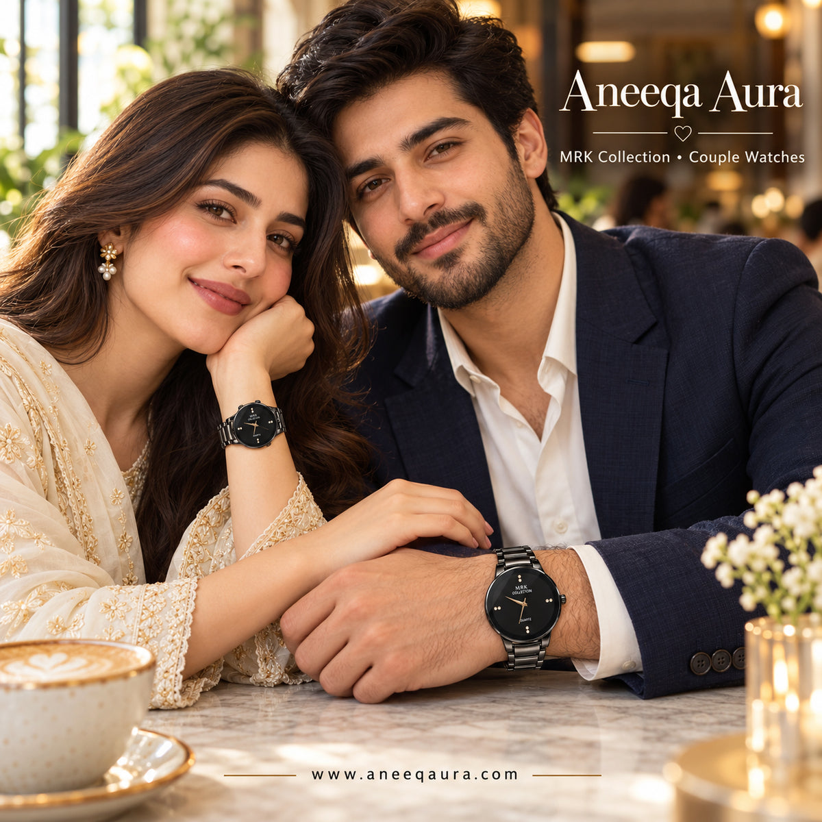 MRK Collection Couple Watch | Black Quartz