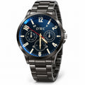 DWC Men's Chronograph Watch | Blue Dial Gunmetal