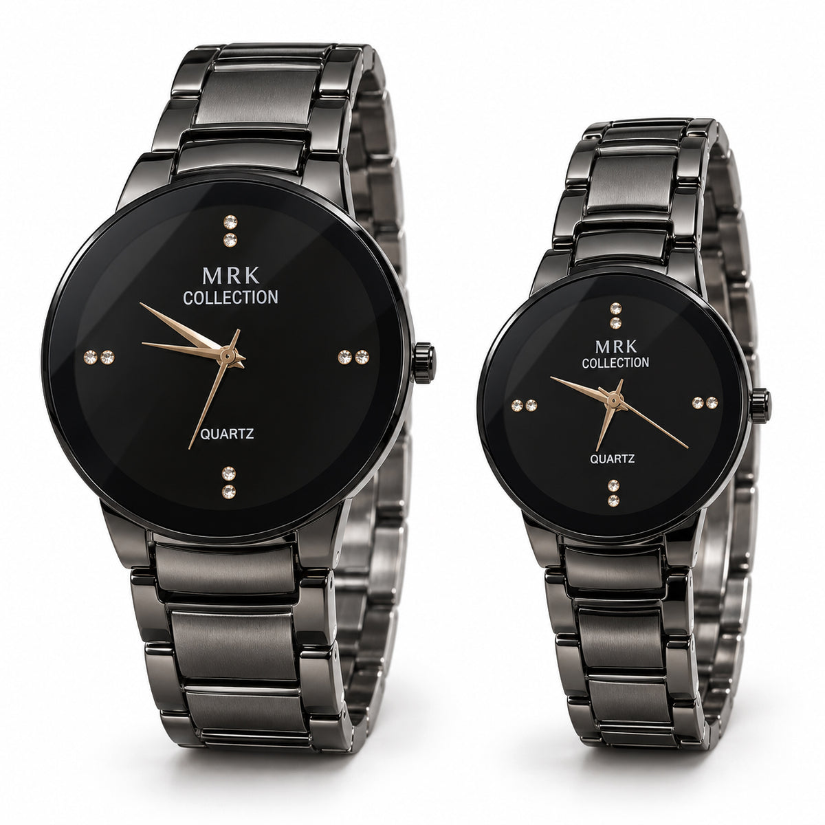 MRK Collection Couple Watch | Black Quartz