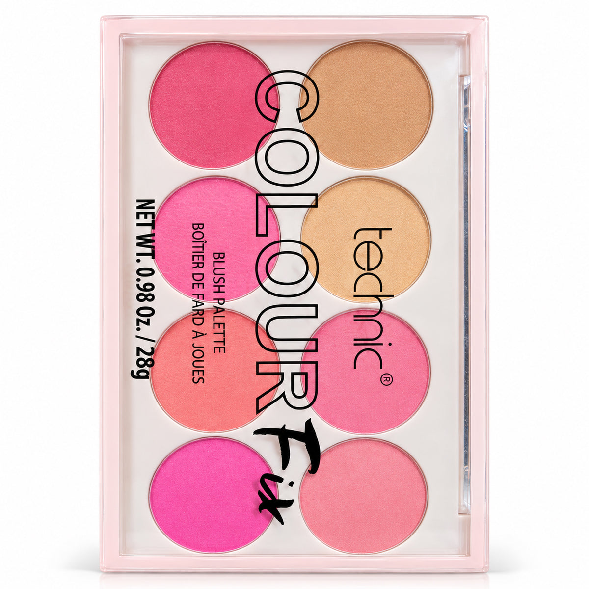 Technic Colour Fix 8-Pan Blush Palette – product shot showing all 8 shades