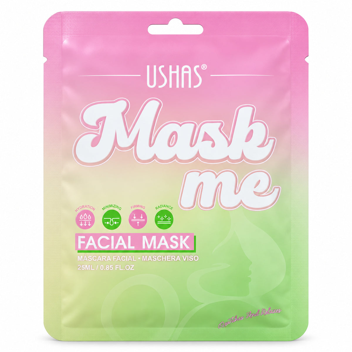 USHAS Facial Sheet Mask 25ml | Aneeqa Aura | Facial Mask Mask Me | Ushas brand face masks
